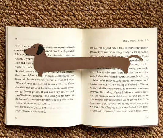 PVC Dachshund Bookmark