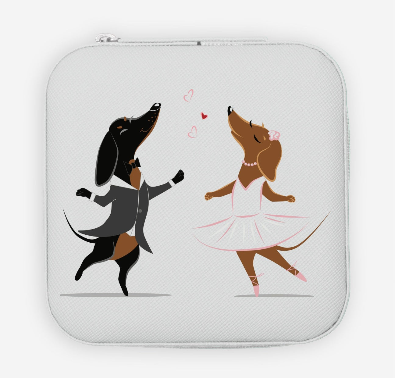 Travel Jewelry Box - Dancing Dachshunds