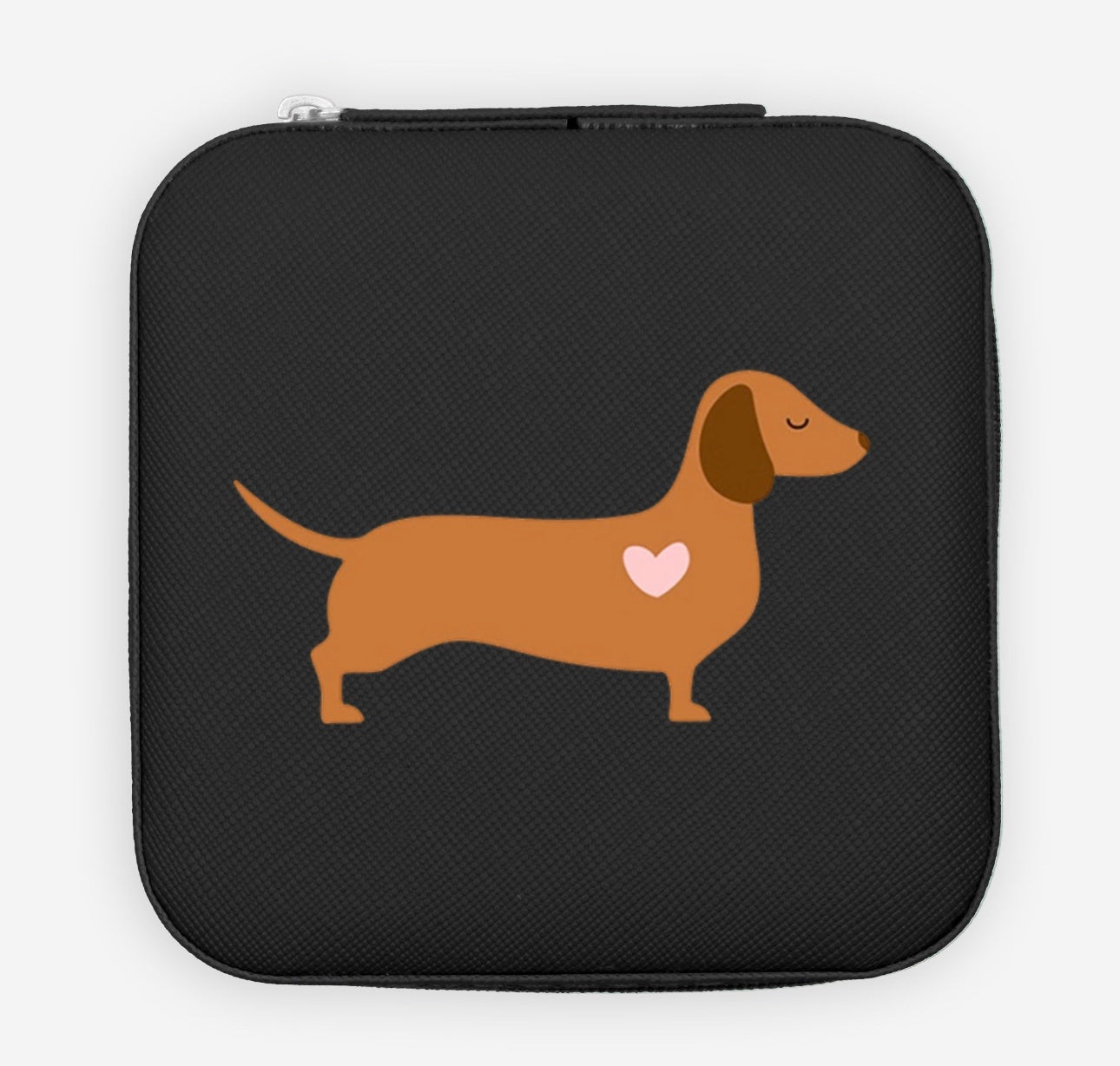 Travel Jewelry Box - Dachshund Heart