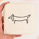 Travel Jewelry Box - Line Dachshund