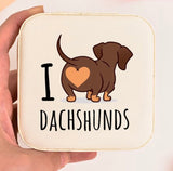 Travel Jewelry Box - I Love Dachshund