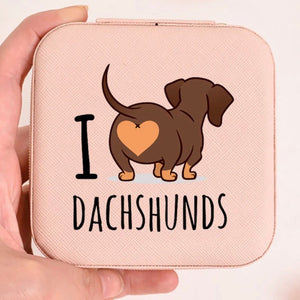 Travel Jewelry Box - I Love Dachshund