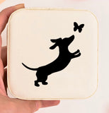 Travel Jewelry Box - Dachshund Butterfly