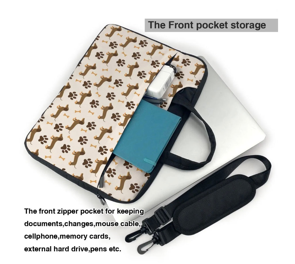 Deluxe Laptop Case - Classic Dachshunds