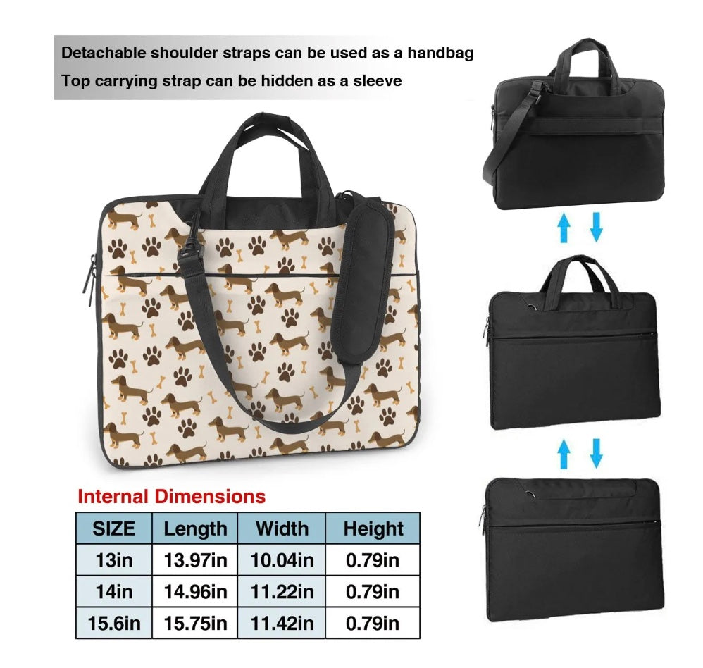 Deluxe Laptop Case - Classic Dachshunds