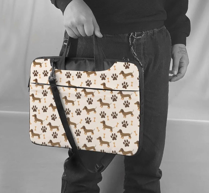 Deluxe Laptop Case - Classic Dachshunds