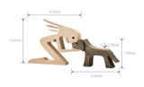Love My Dachshund Wood Sculpture
