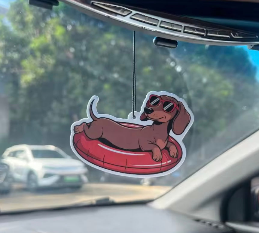 Summer Dachshund Car Air Freshener