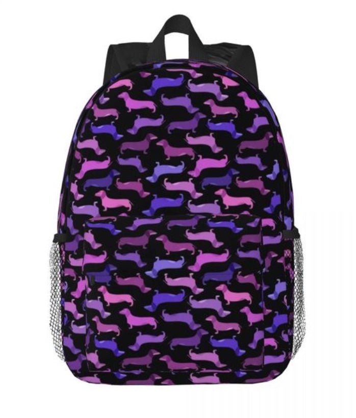 Purple Dachshunds Backpack