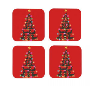 Holiday Dachshund Coasters (Set of 4)