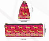 Long Dog Pencil Case - Red