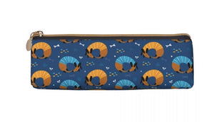 Long Dog Pencil Case - Blue