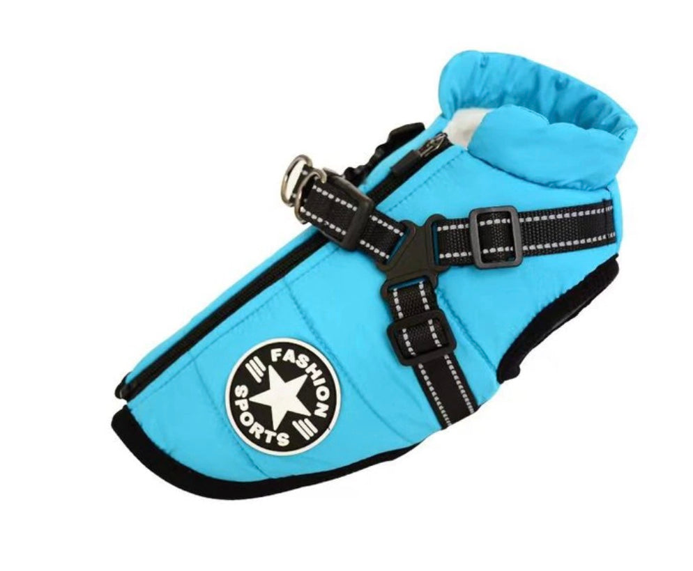 Water Resistant Harness Jacket - Sky Blue (Final Sale)