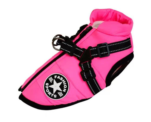 Water Resistant Harness Jacket - Pink