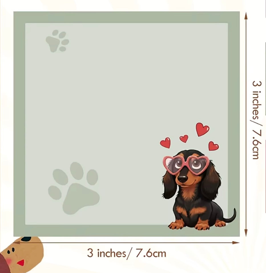 Set of 6 Dachshund Sticky Notes