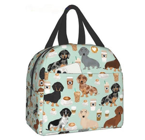 I Like Dachshunds A Latte Insulated Lunch Bag