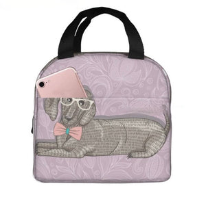 Student Dachshund Insulated Lunch Bag