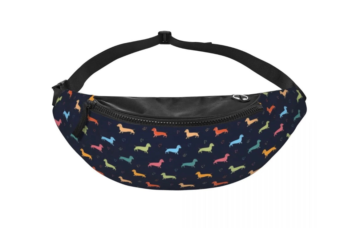 Dachshund Print Waist Pack