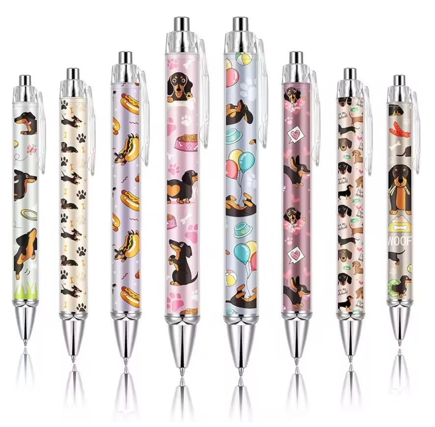 Set of 8 Dachshund Ballpoint Pens