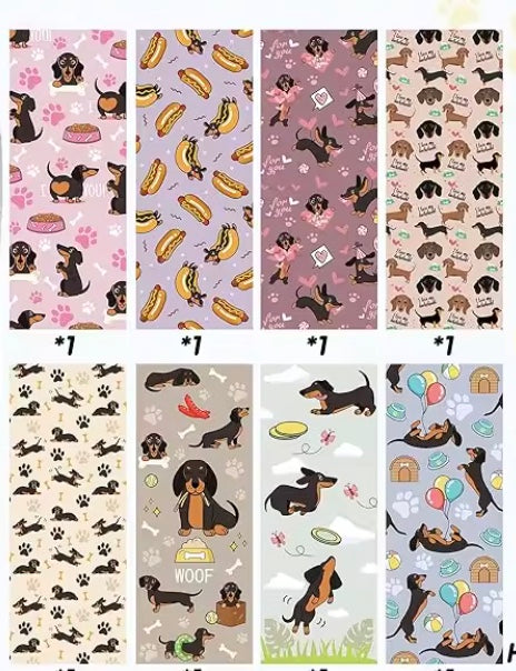 Set of 8 Dachshund Ballpoint Pens