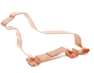 Deluxe Solid Copper Dachshund Cookie Cutter