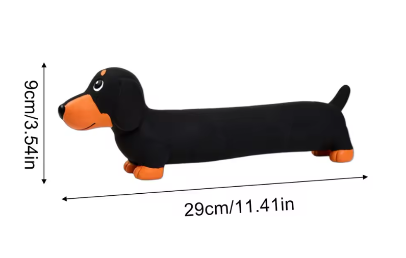 Black & Tan Squeaky Weenie Dog Toy