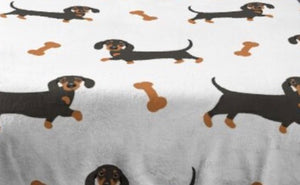 Lightweight Prancing Dachshunds Weenie Blanket