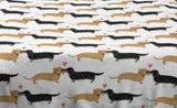 Lightweight Kissing Dachshunds Weenie Blanket