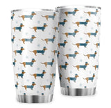 Winter Dachshund 20 oz. Stainless Steel Tumbler