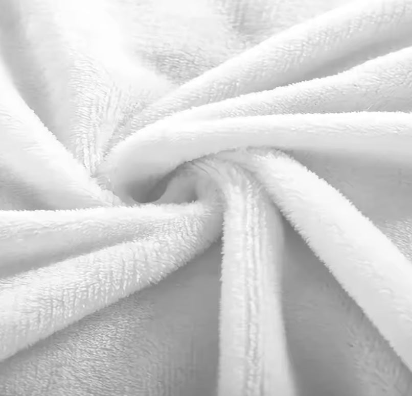 Plush Cream Dachshund Blanket