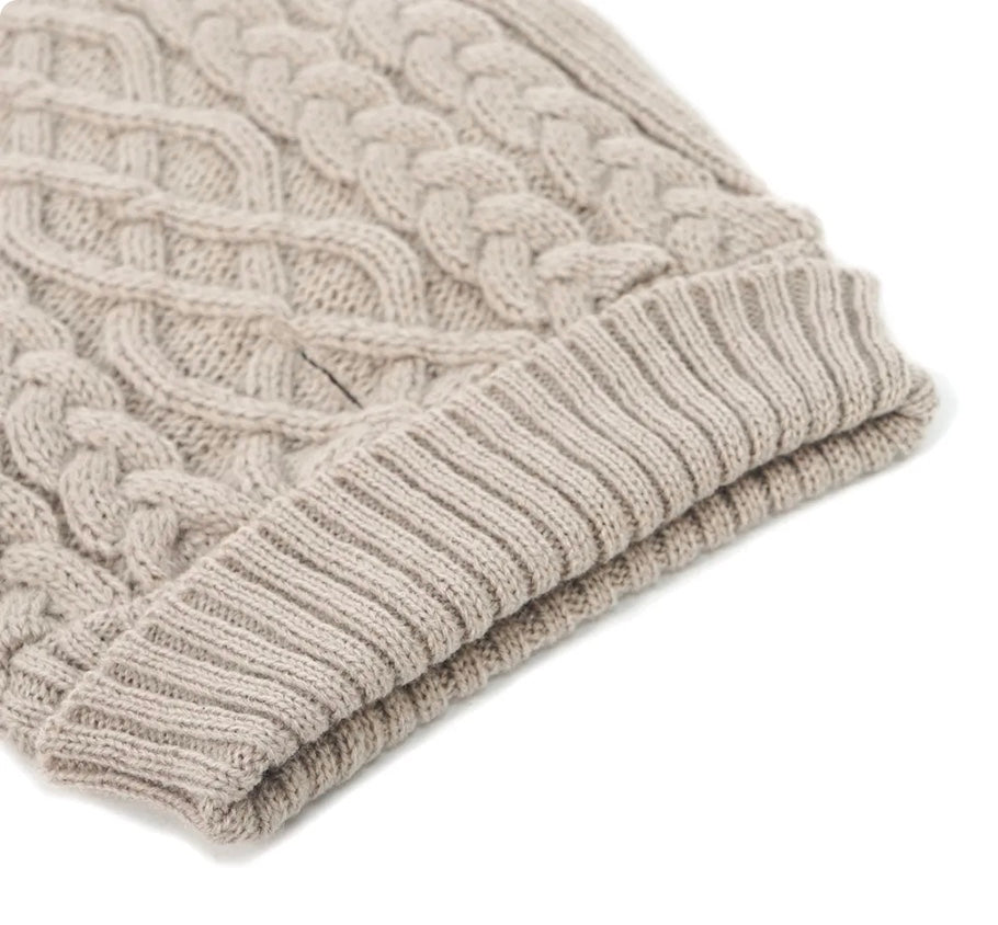 Pink Fancy Cable Knit Sweater (Final Sale)