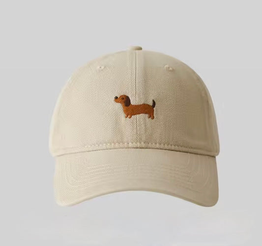 Twill Dachshund Baseball Cap