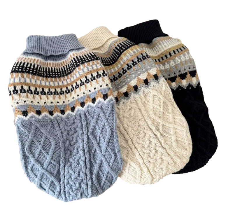 Premium Cable Knit Dachshund Sweater