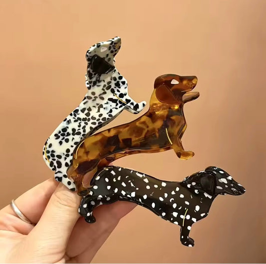 Dachshund Hair Clip (Claw Style)