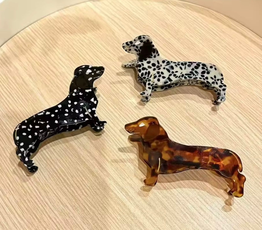 Dachshund Hair Clip (Claw Style)