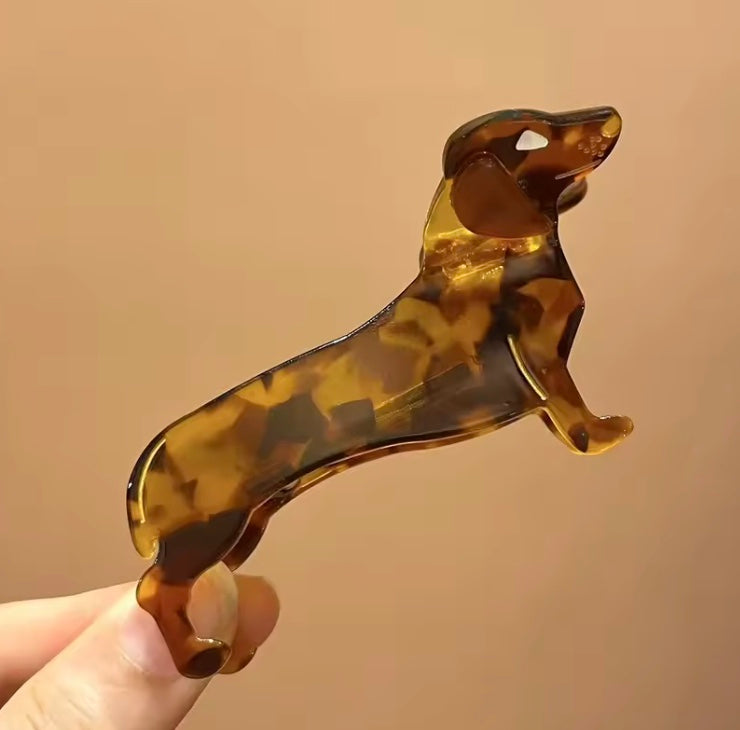 Dachshund Hair Clip (Claw Style)