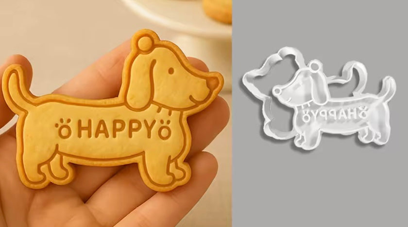 Dachshund Cookie Cutter with Stamp