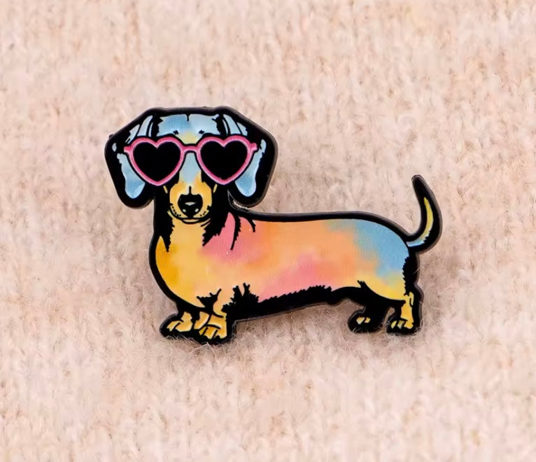 Summer Dachshund Enamel Pin