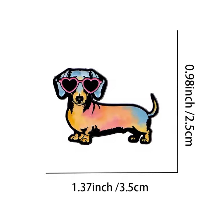 Summer Dachshund Enamel Pin
