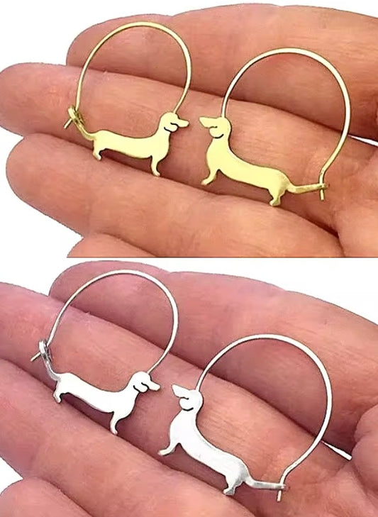 Dachshund Hoop Earrings