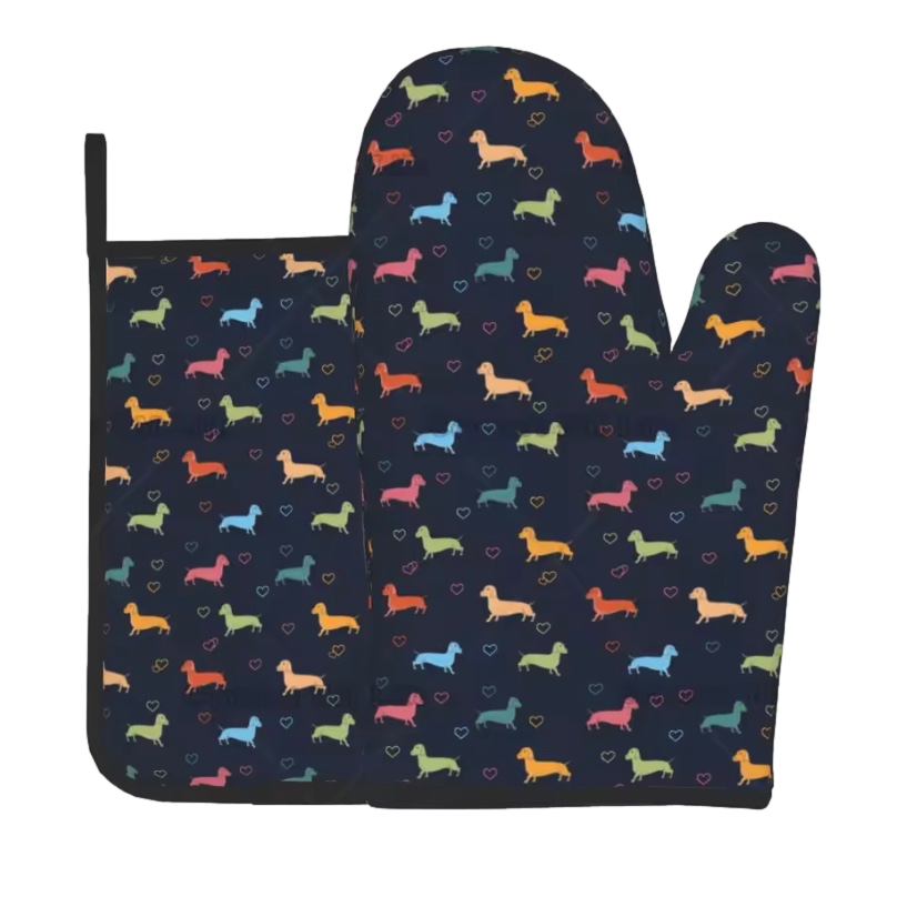 Dachshund Hot Pad Oven Mitt Set (2 Piece Set)