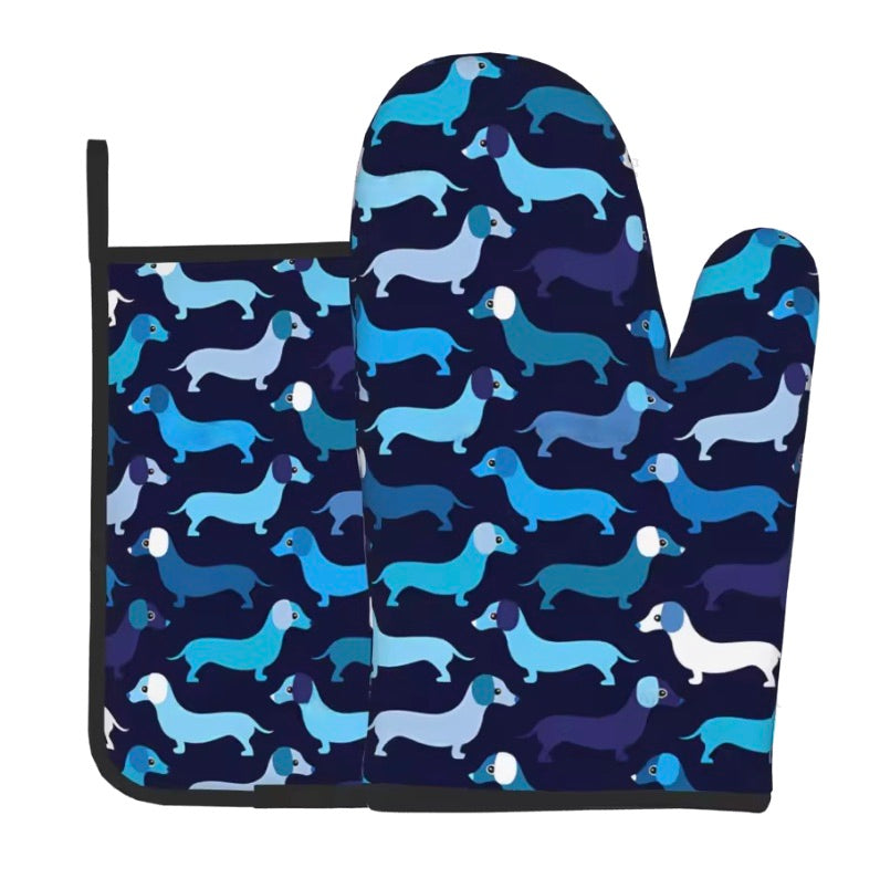 Dachshund Hot Pad Oven Mitt Set (2 Piece Set)