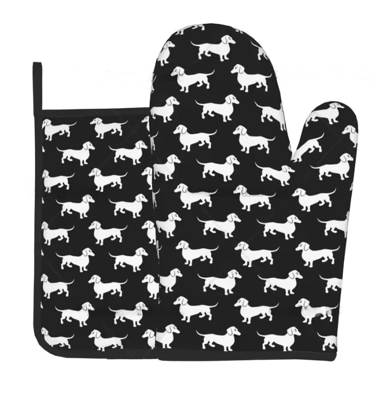 Dachshund Hot Pad Oven Mitt Set (2 Piece Set)
