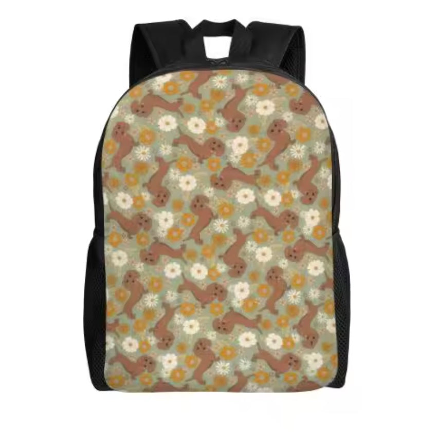 Dachshund Patterned Backpack
