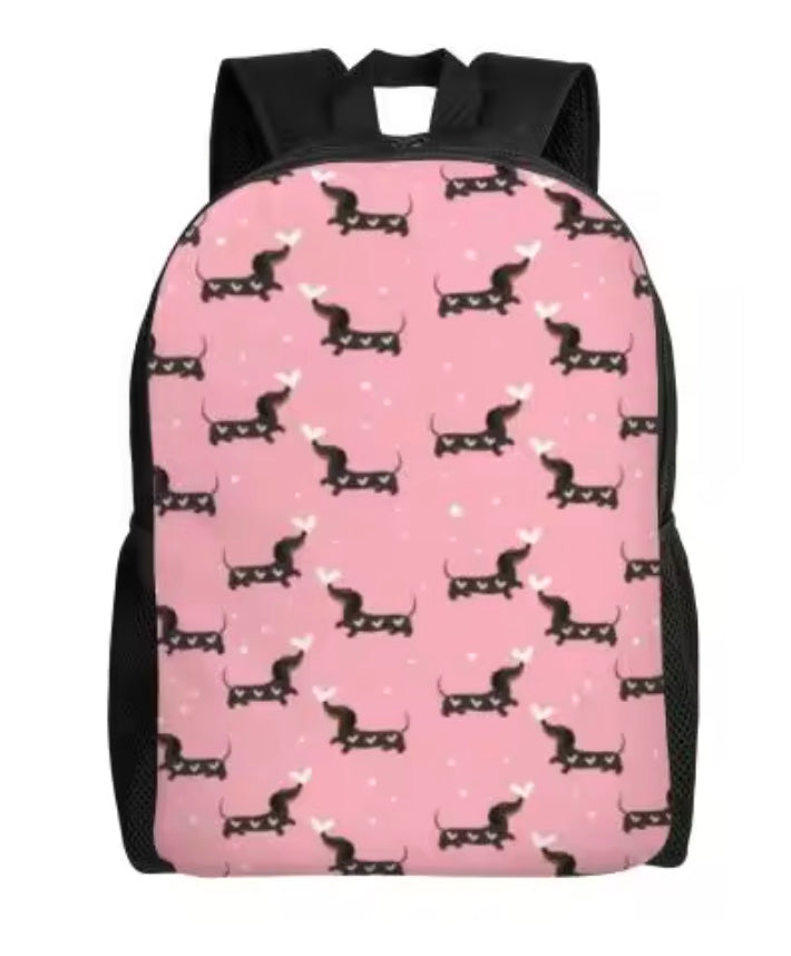 Dachshund Patterned Backpack