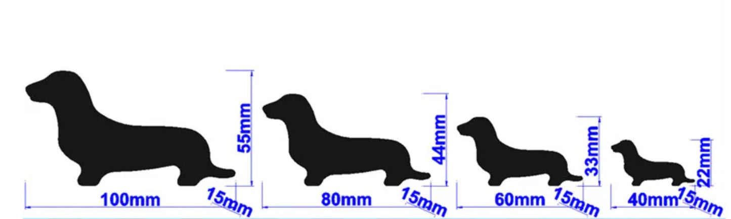 Set of 4 Dachshund Cookie Cutters (not metal)