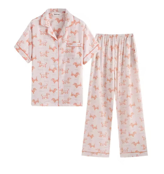 Dachshund Happiness Fall Pajama Set