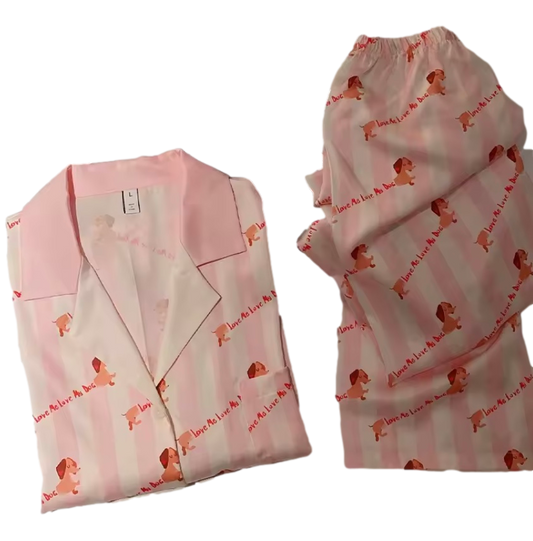 Love Me, Love My Dog Silky Pajama Set