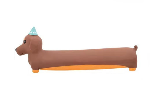 Rubber Squeaky Weenie Dog Toy