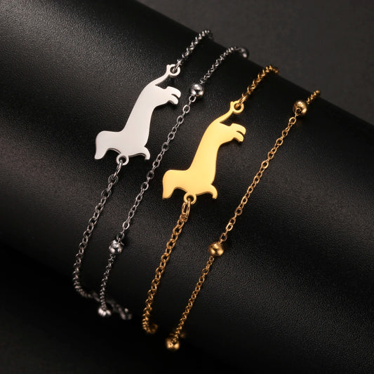 Dachshund Double Chain Bracelet